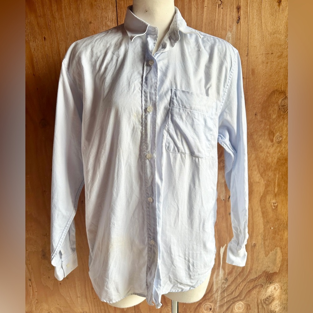 Vintage Burberrys White Cotton Button Down Shirt | Made in USA | Size 6 80s 90s